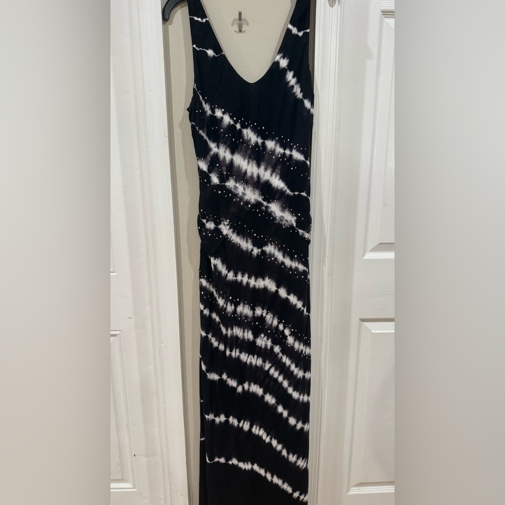 INC International Concepts Black and White Maxi Dress